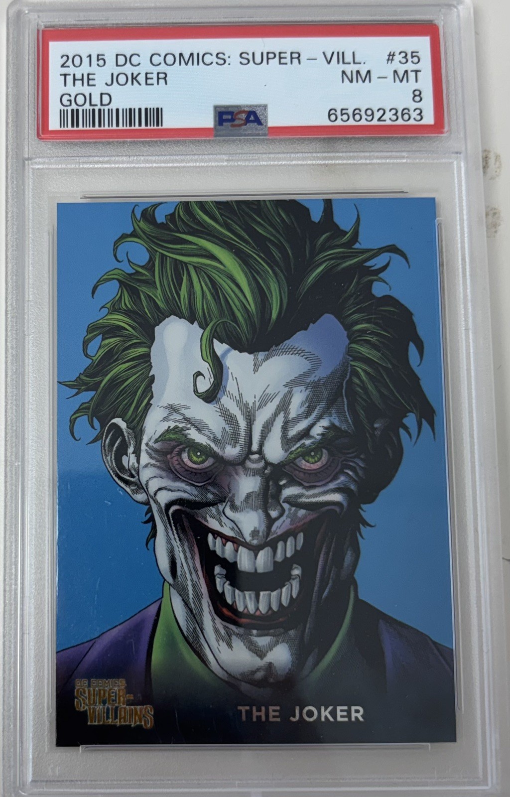 2015 THE JOKER # 35 CRYPTOZOIC DC COMICS: SUPER-VILLAINS GOLD FOIL 25/25 PSA 8 2015 THE JOKER # 35 CRYPTOZOIC DC COMICS: SUPER-VILLAINS GOLD FOIL 25/25 PSA 8