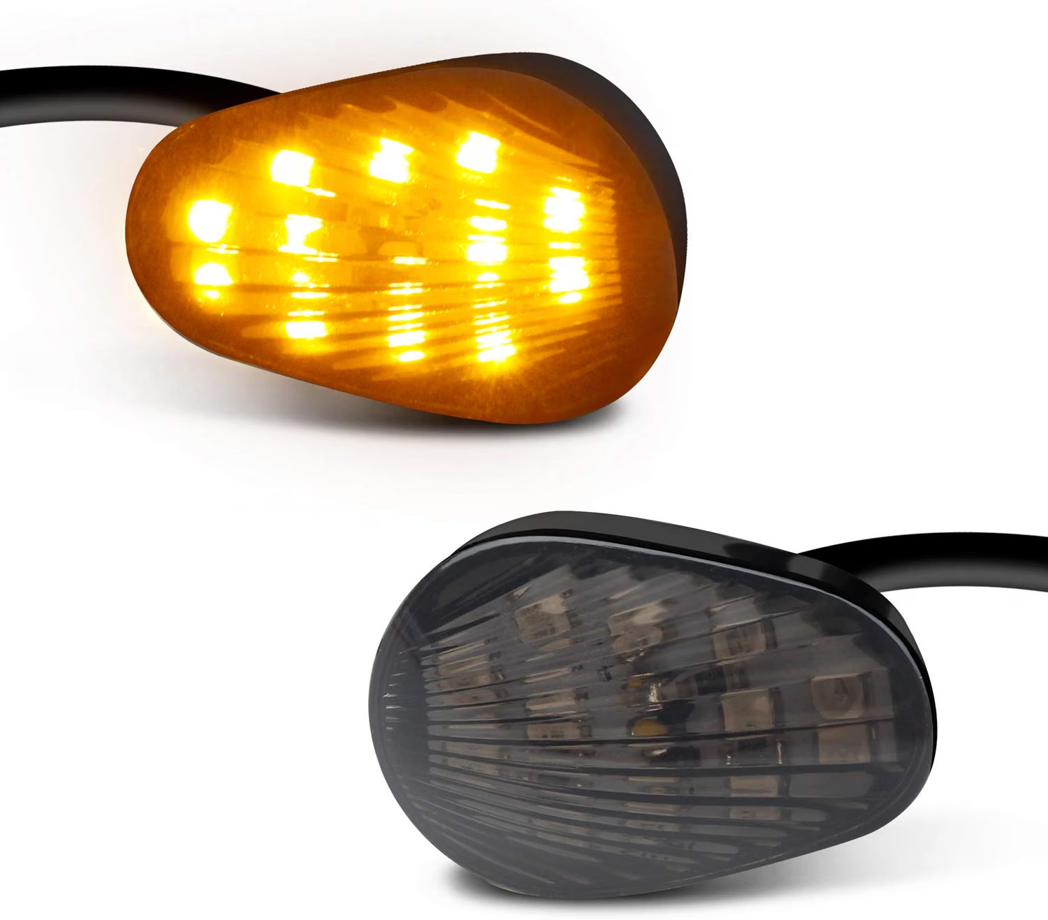 Smoked Flush Mount Turn Signal LED Indicator Light Compatible with YZF R1 R6 R6S Smoked Flush Mount Turn Signal LED Indicator Light Compatible with YZF R1 R6 R6S