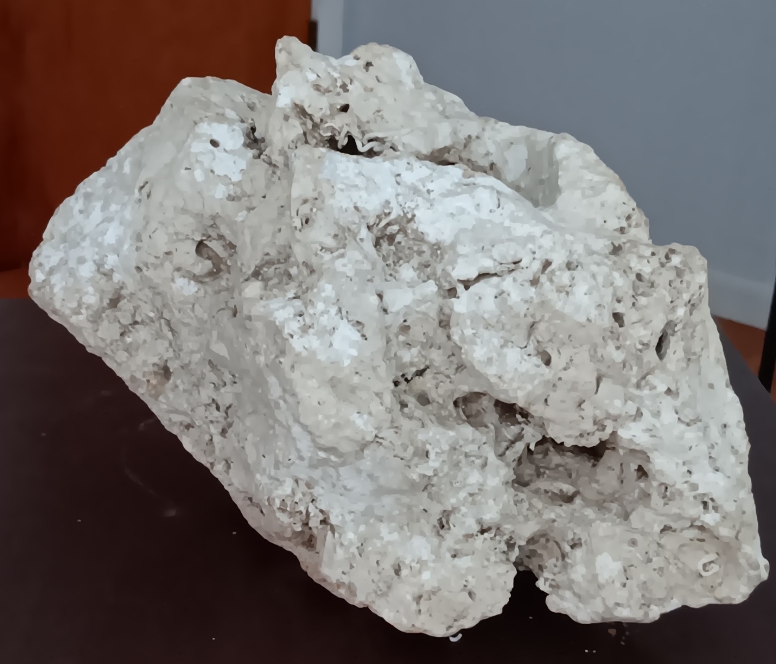 LIMESTONE ARTIFACT AND FOSSILS 19 LB ROCK