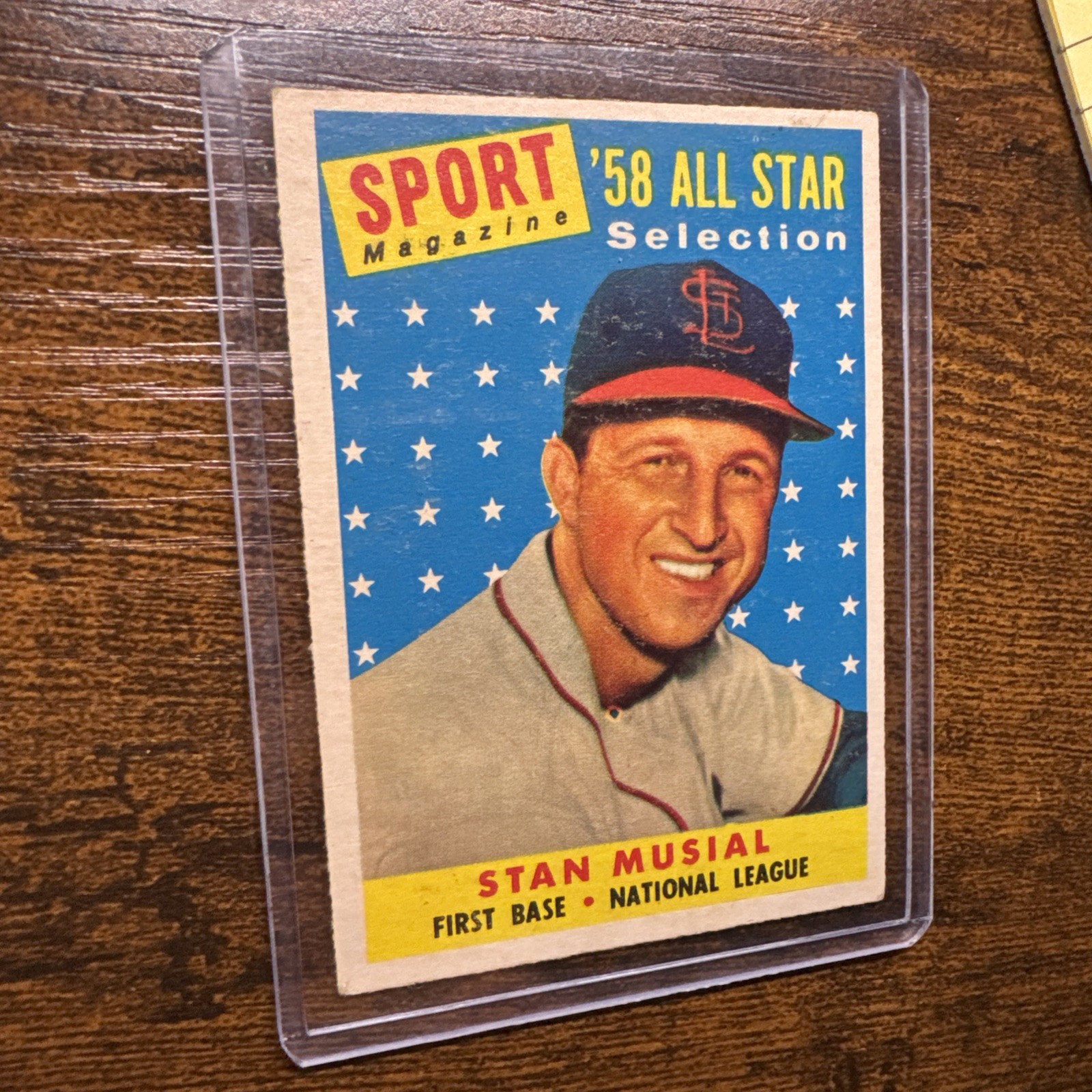 1958 Topps - Sport Magazine \'58 All Star Selection Stan Musial #476 see photos 