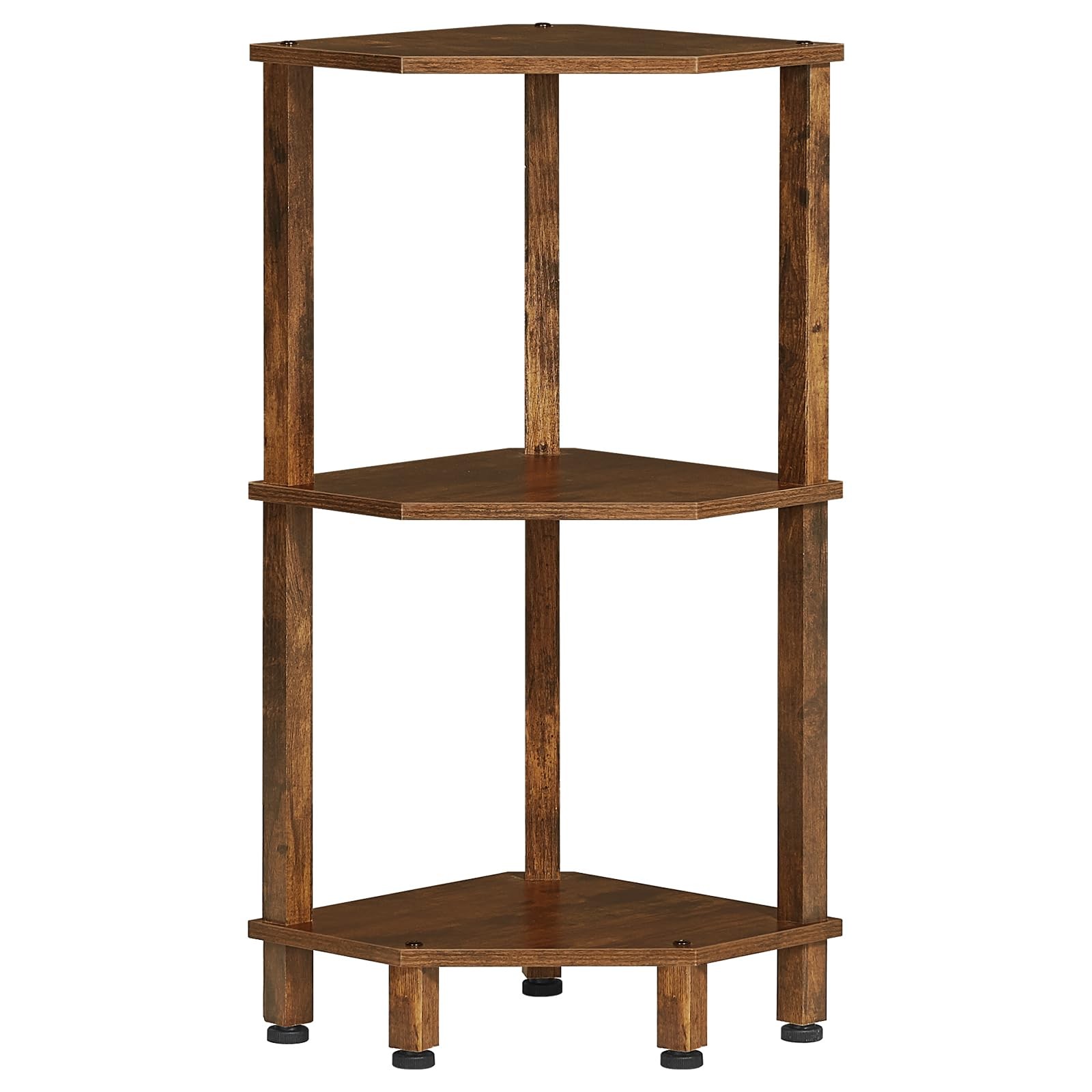 YUFAM 3-Tier Corner Shelf, Brown YUFAM 3-Tier Corner Shelf, Brown