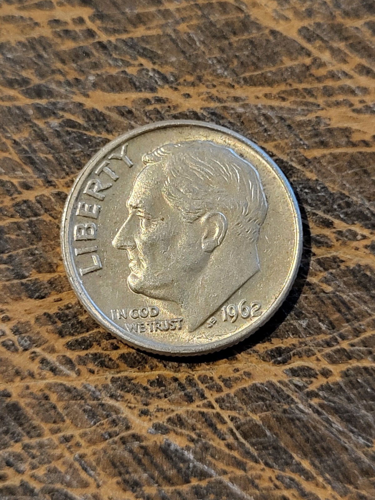 1962-P Roosevelt Silver Dime Coin - 90% Silver - Good or Better 1962-P Roosevelt Silver Dime Coin - 90% Silver - Good or Better