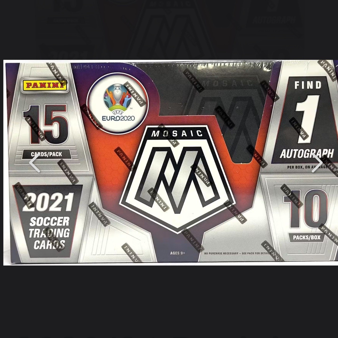 2021 Panini Mosaic UEFA EURO Soccer Hobby Box 1 AUTO - Fresh Case
