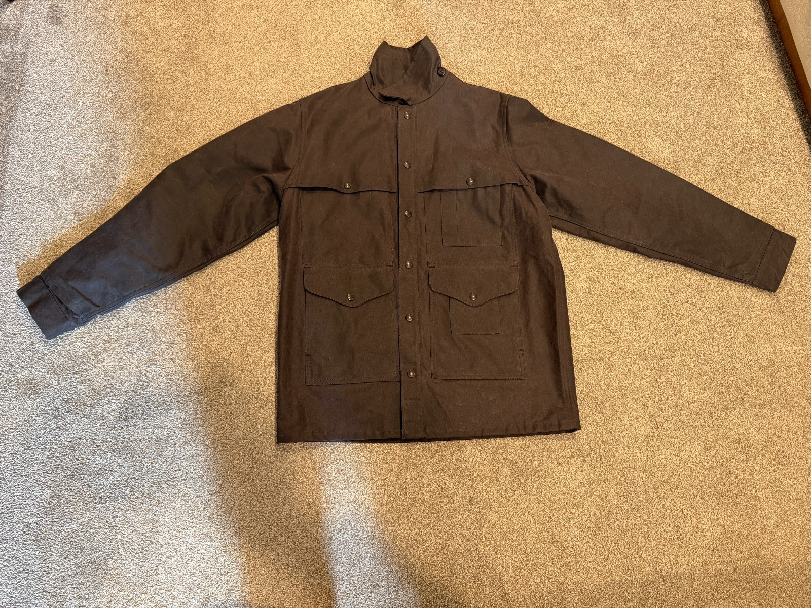 Filson Lined tin cloth Cruiser Jacket-ML Black