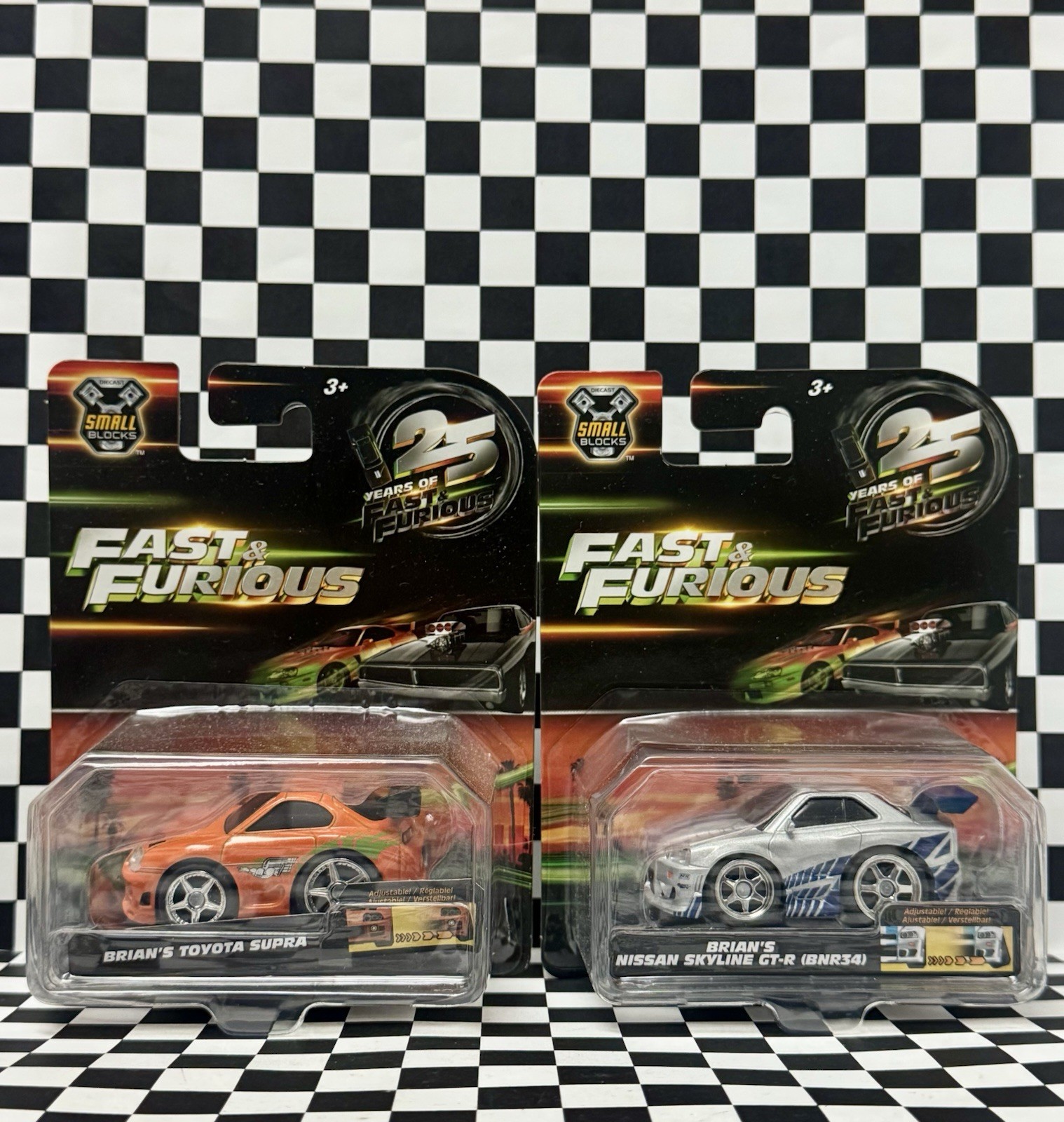 NEW Jada Small Blocks Fast & Furious Brian’s Supra & Skyline GTR Lot 2 NEW Jada Small Blocks Fast & Furious Brian’s Supra & Skyline GTR Lot 2