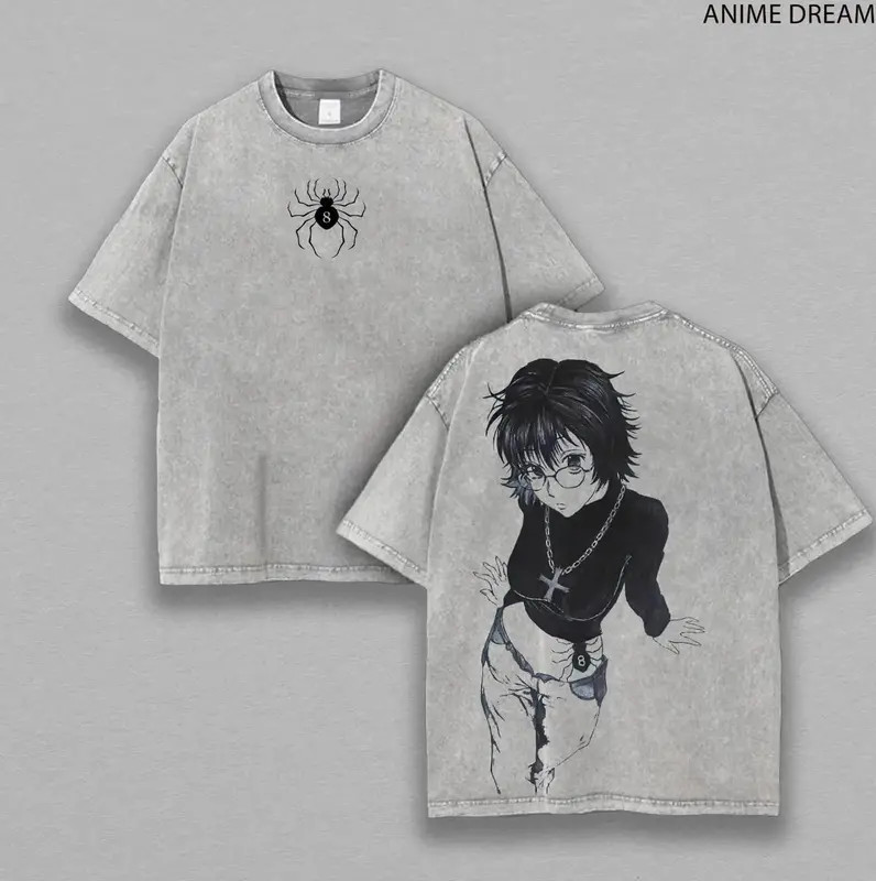Shizuku Hunter X Hunter Phantom Troupe Double‑Sided Washed Unisex T‑Shirt Shizuku Hunter X Hunter Phantom Troupe Double‑Sided Washed Unisex T‑Shirt