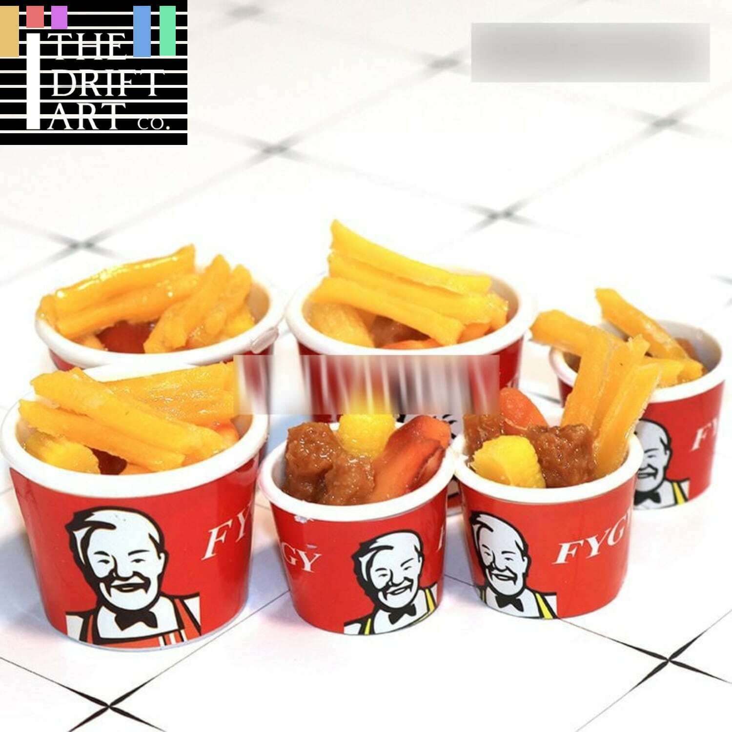 2pcs Fried Chicken Fast Food Fries For Blythe Barbies Dollhouse Miniatures DIY