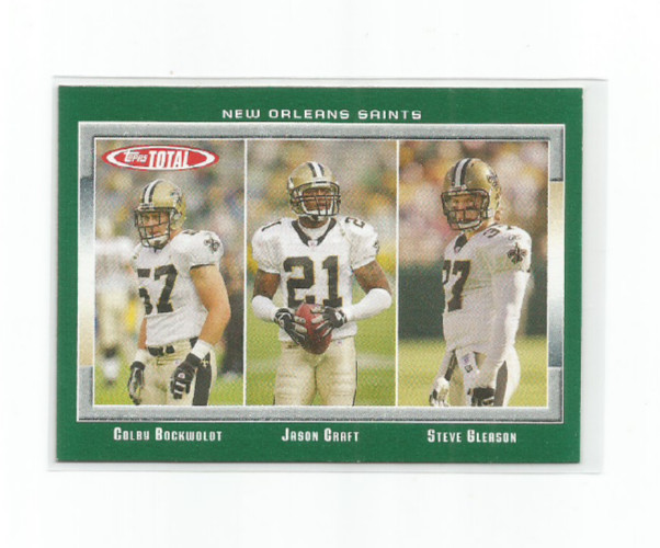 STEVE GLEASON (RC)/CRAFT/BOCKWOLDT (Saints) 2006 TOPPS TOTAL CARD #106-RARE STEVE GLEASON (RC)/CRAFT/BOCKWOLDT (Saints) 2006 TOPPS TOTAL CARD #106-RARE