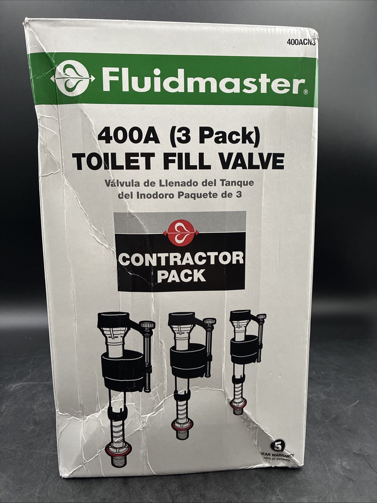 *READ* Fluidmaster 400A Universal Toilet Fill Valves Contractor 3-Pack 400ACN3