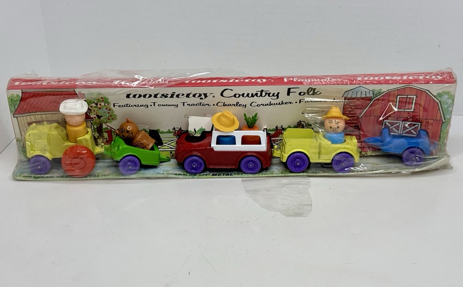 Vintage 1967 Tootsietoy Country Folk Set Tommy Tractor Farmer Jones Diecast 2078