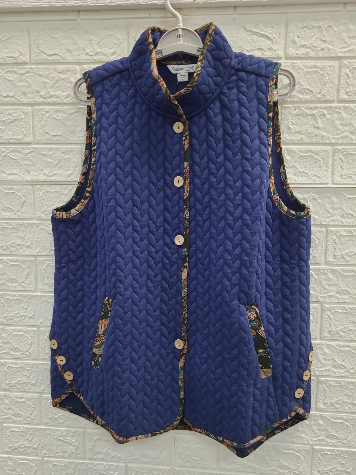 New Coldwater Creek Artful Twist Vest Women\'s US Size L