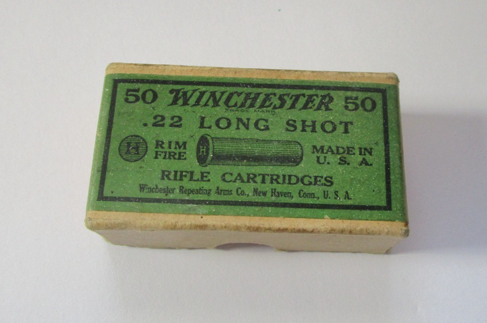 Vintage Winchester 22 Long Shot Cartridge Empty Box Two Piece Ammunition Box