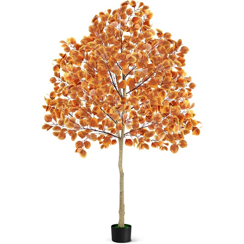 6FT Artificial Autumn Tree, Faux Autumn Harvest Tree for Home Decor Front Porch