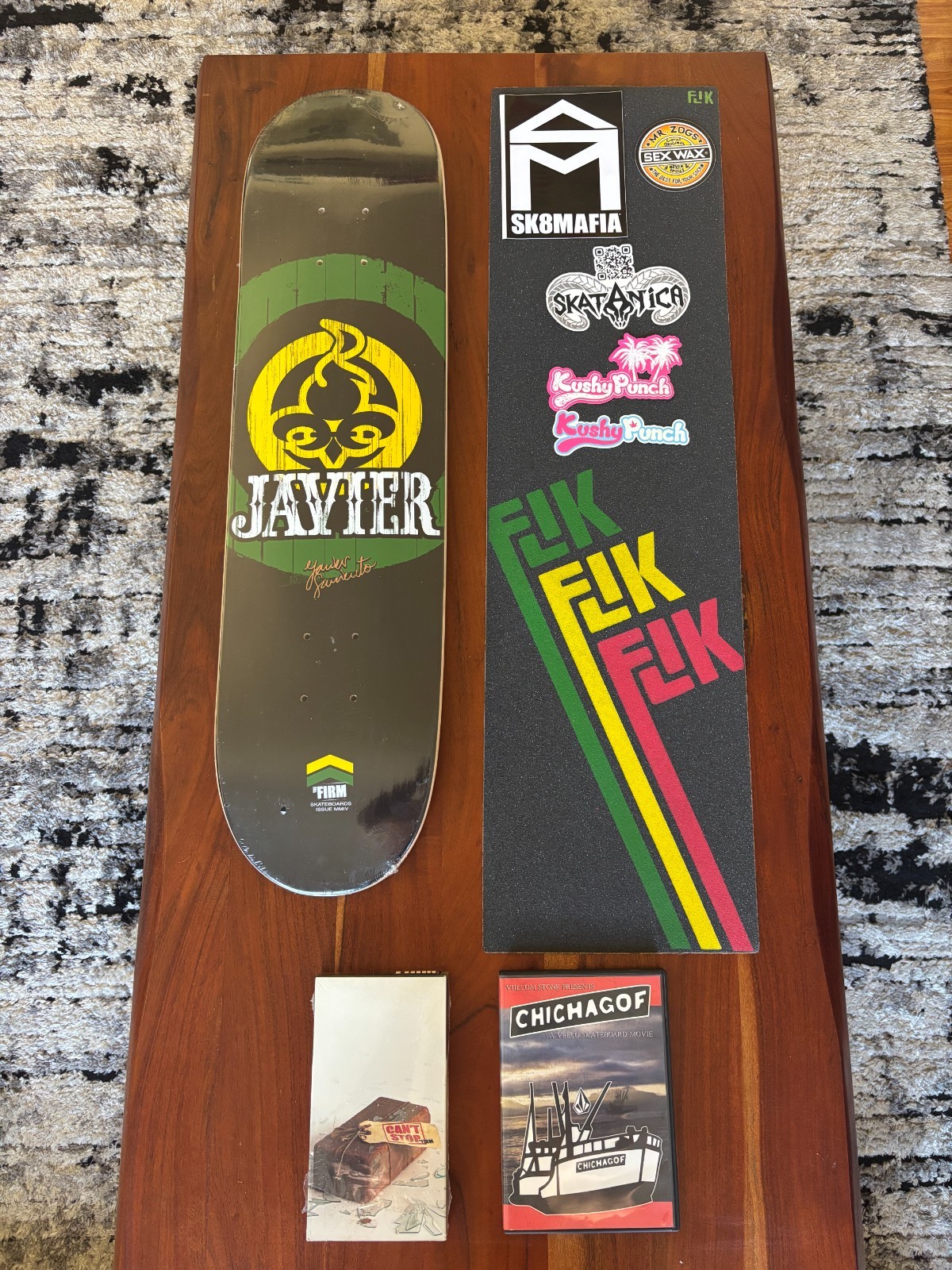 RARE NOS The Firm Skateboard Deck Javier Sarmiento Cant Stop VHS, Chichagof DVD RARE NOS The Firm Skateboard Deck Javier Sarmiento Cant Stop VHS, Chichagof DVD