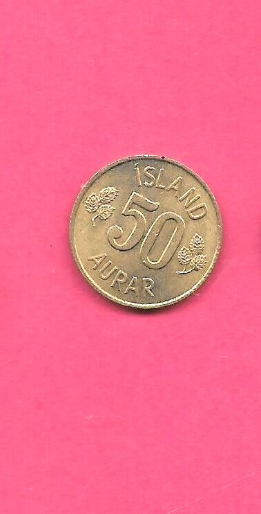 ICELAND KM17 1974 UNCIRCULATED-BU UNC-MINT 50 AURAR OLD VINTAGE COIN ICELAND KM17 1974 UNCIRCULATED-BU UNC-MINT 50 AURAR OLD VINTAGE COIN