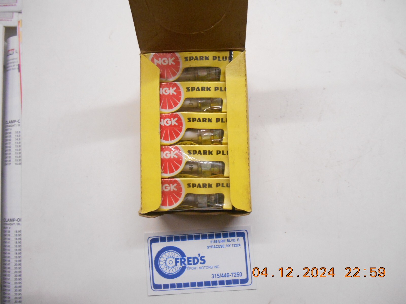 Vintage NGK D-9H Spark Plugs, box of 10 for Japanese motorcycles and scooters