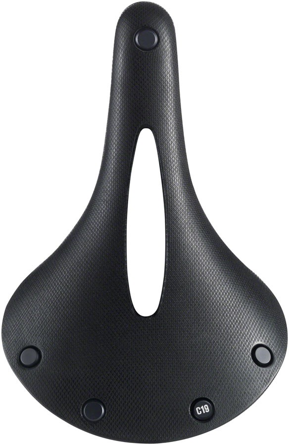 Cambium C19 Saddle - Brooks C19 Carved All Weather Saddle - Steel, Black, Men\'s