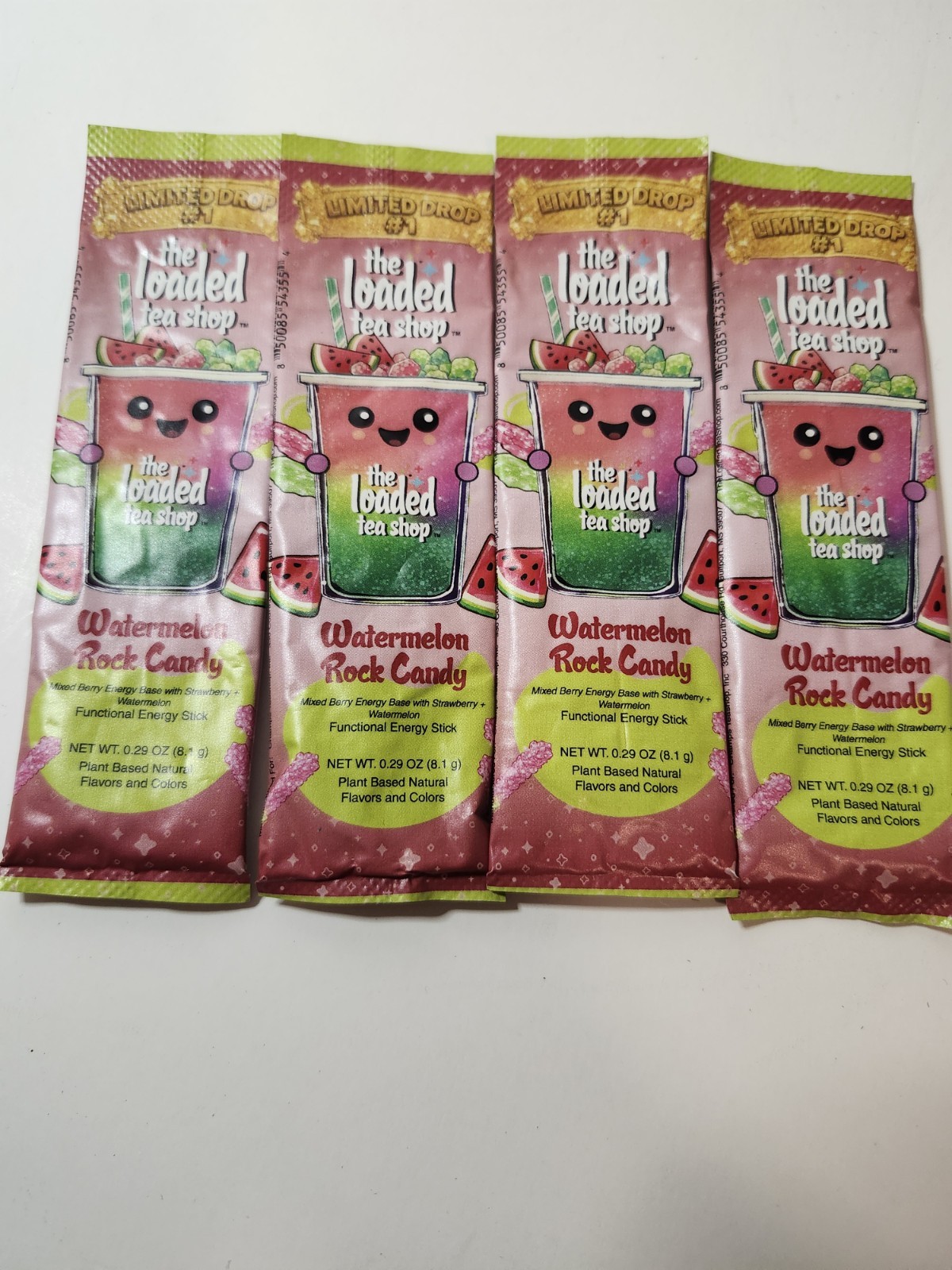 THE LOADED TEA SHOP WATERMELON ROCK CANDY X4 LIMITED DROP #1 SOLD OUT HTF