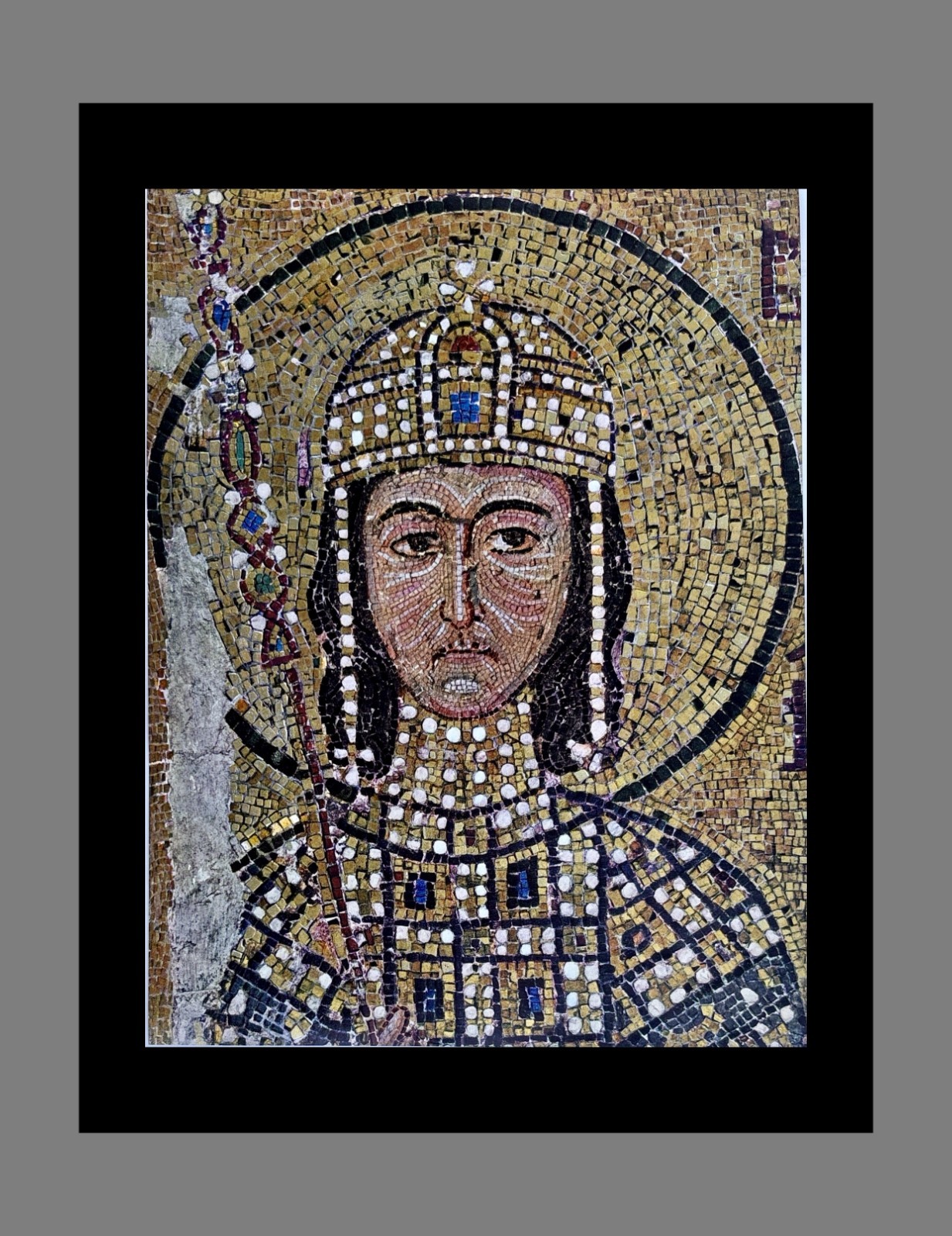 Emperor John II Komnenos Vintage Byzantine Hagia Sophia Turkey Matted Unframed
