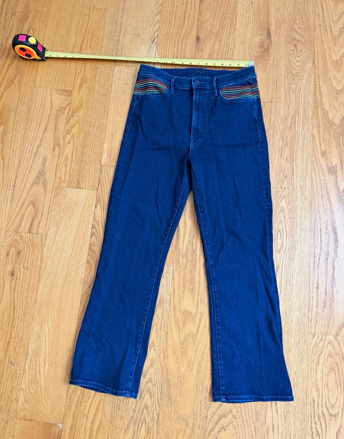 MOTHER Women’s High Rise Bootcut Dark Wash Blue Denim Jeans 5-Pocket MOTHER Women’s High Rise Bootcut Dark Wash Blue Denim Jeans 5-Pocket