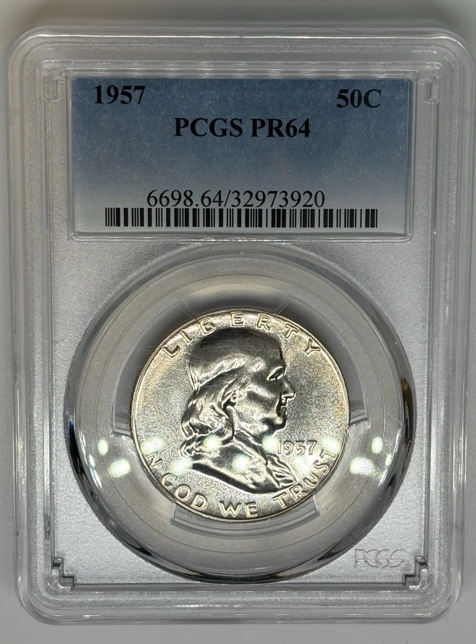 1957 Franklin Half Dollar PCGS PR64 90% Silver Proof 50C 1957 Franklin Half Dollar PCGS PR64 90% Silver Proof 50C