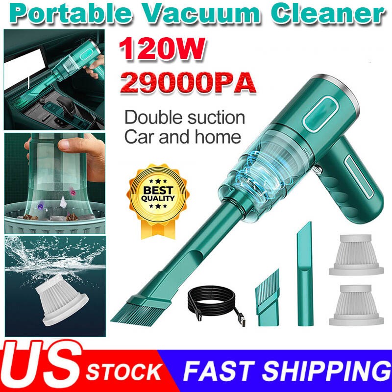 29000PA Cordless Hand Held Vacuum Cleaner Mini Portable Wireless Double Suction 29000PA Cordless Hand Held Vacuum Cleaner Mini Portable Wireless Double Suction