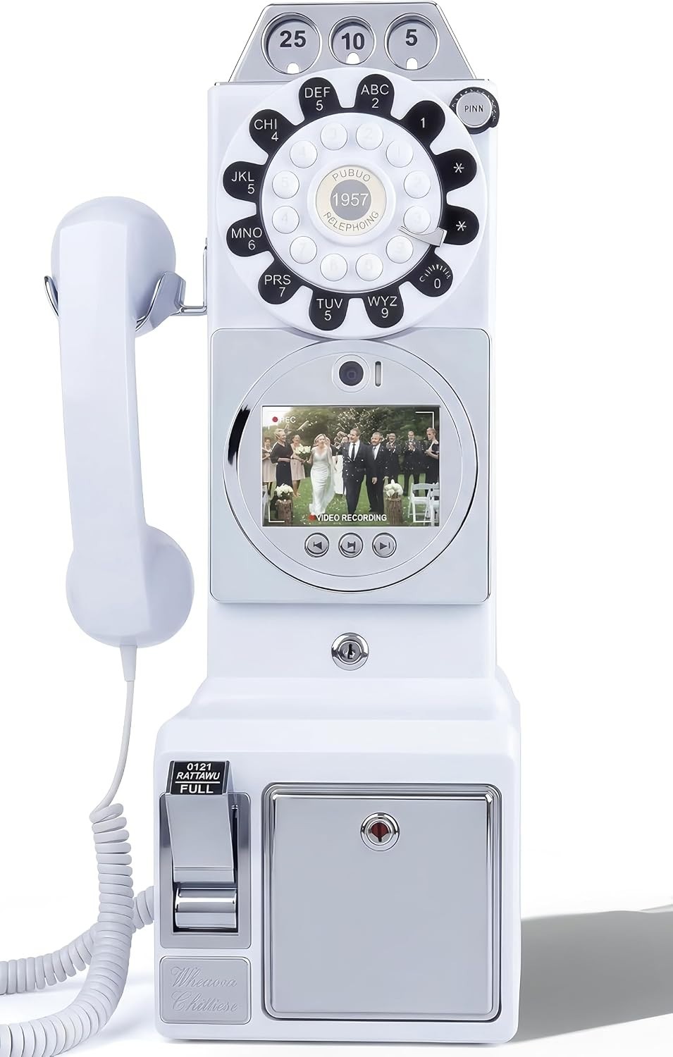 RetroVox Video Audio Guest Book Wedding Phone Guestbook NEW Sealed White
