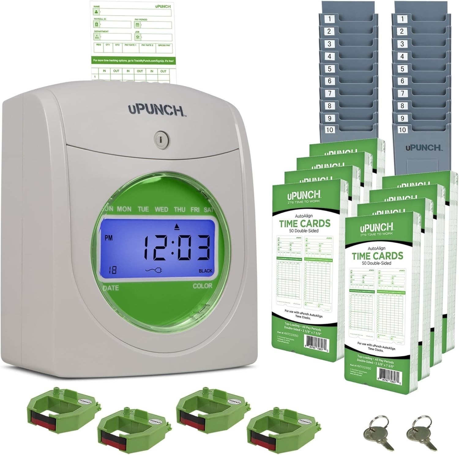 uPunch HN3540 Complete Small Business Start-Up Kit: AutoAlign Time Clock System uPunch HN3540 Complete Small Business Start-Up Kit: AutoAlign Time Clock System