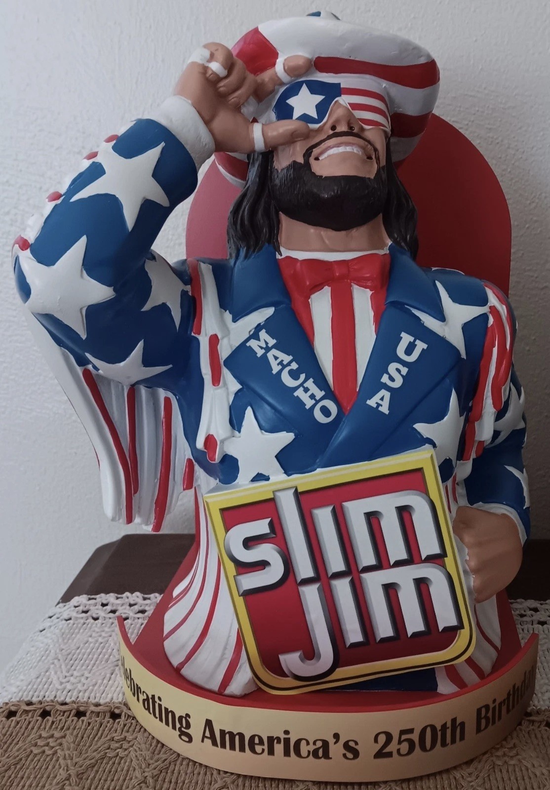 2026 MACHO MAN RANDY SAVAGE SLIM JIM DISPLAY AMERICA\'S 250TH BIRTHDAY 2026 MACHO MAN RANDY SAVAGE SLIM JIM DISPLAY AMERICA\'S 250TH BIRTHDAY