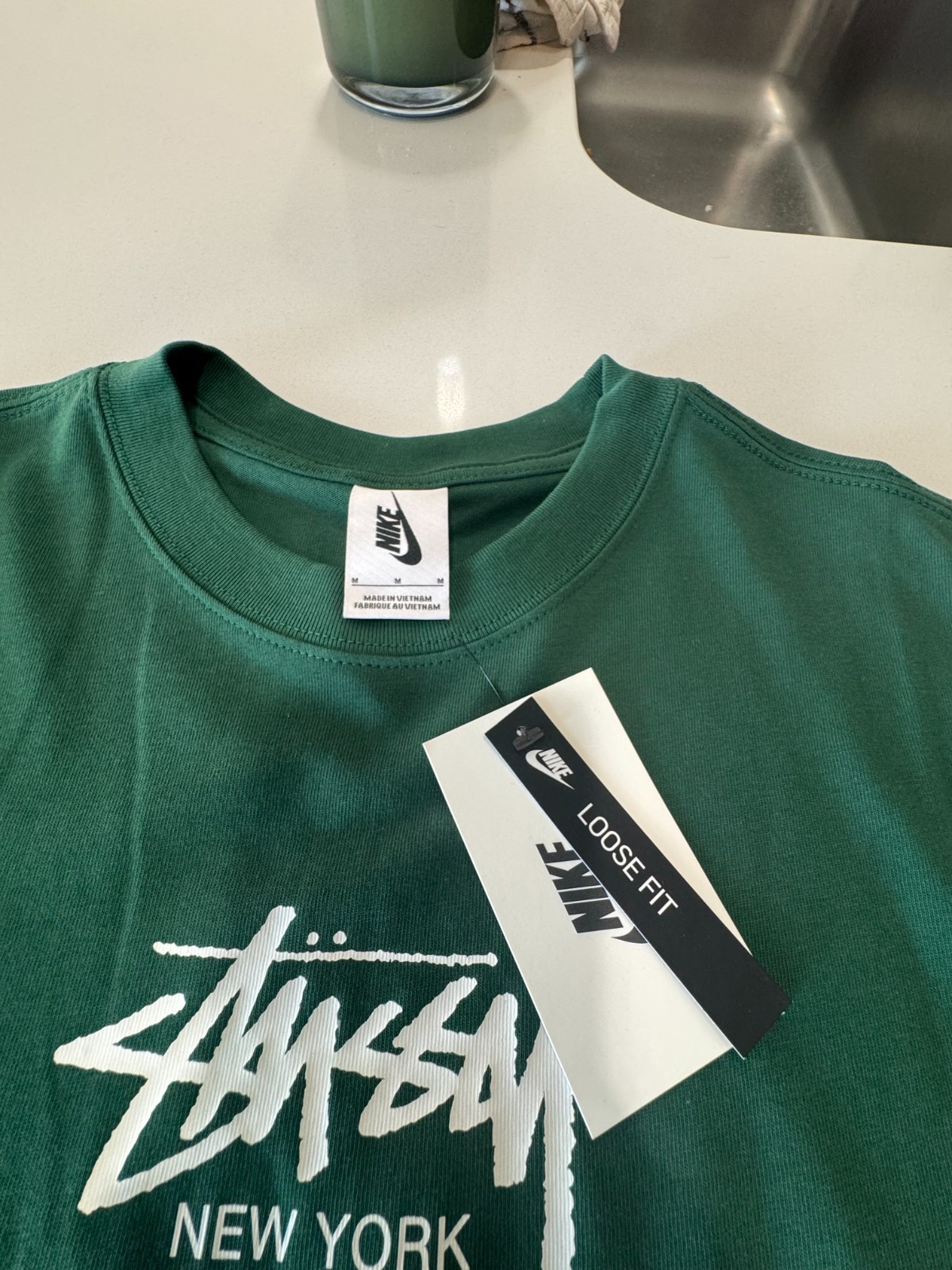 🔥🔥NIKE x Stussy Intentional T- shirt Gorge Green DD3342-341 Men’s Size Medium 🔥🔥NIKE x Stussy Intentional T- shirt Gorge Green DD3342-341 Men’s Size Medium