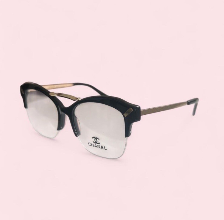 CHANEL Black half rim Eyeglasses Frames,Women.51,17,138.(sale price)