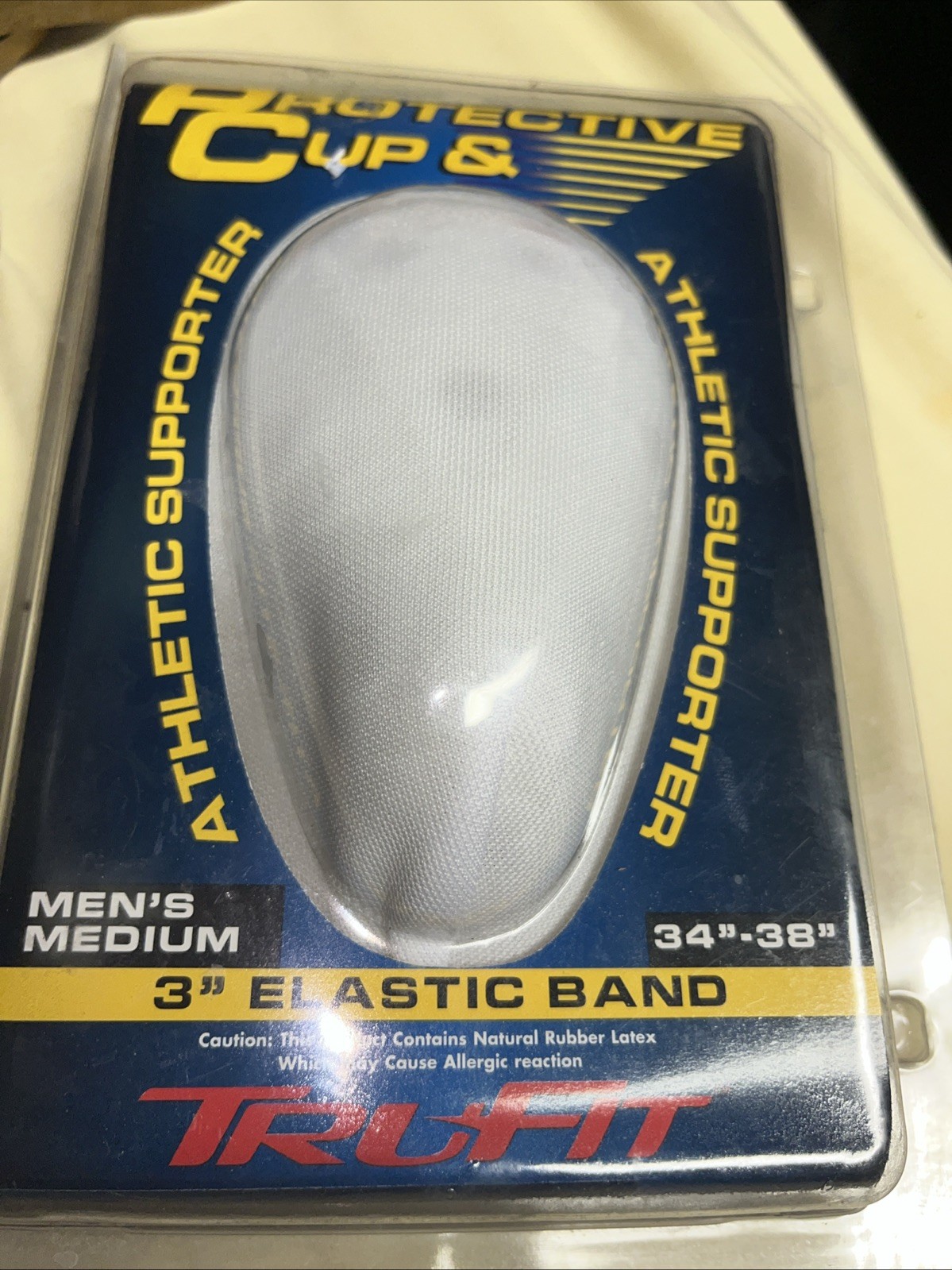 NEW TRU-FIT PROTECTIVE CUP & ATHLETIC SUPPORTER ADULT MEDUIM 34”-38” NEW 3” Band NEW TRU-FIT PROTECTIVE CUP & ATHLETIC SUPPORTER ADULT MEDUIM 34”-38” NEW 3” Band