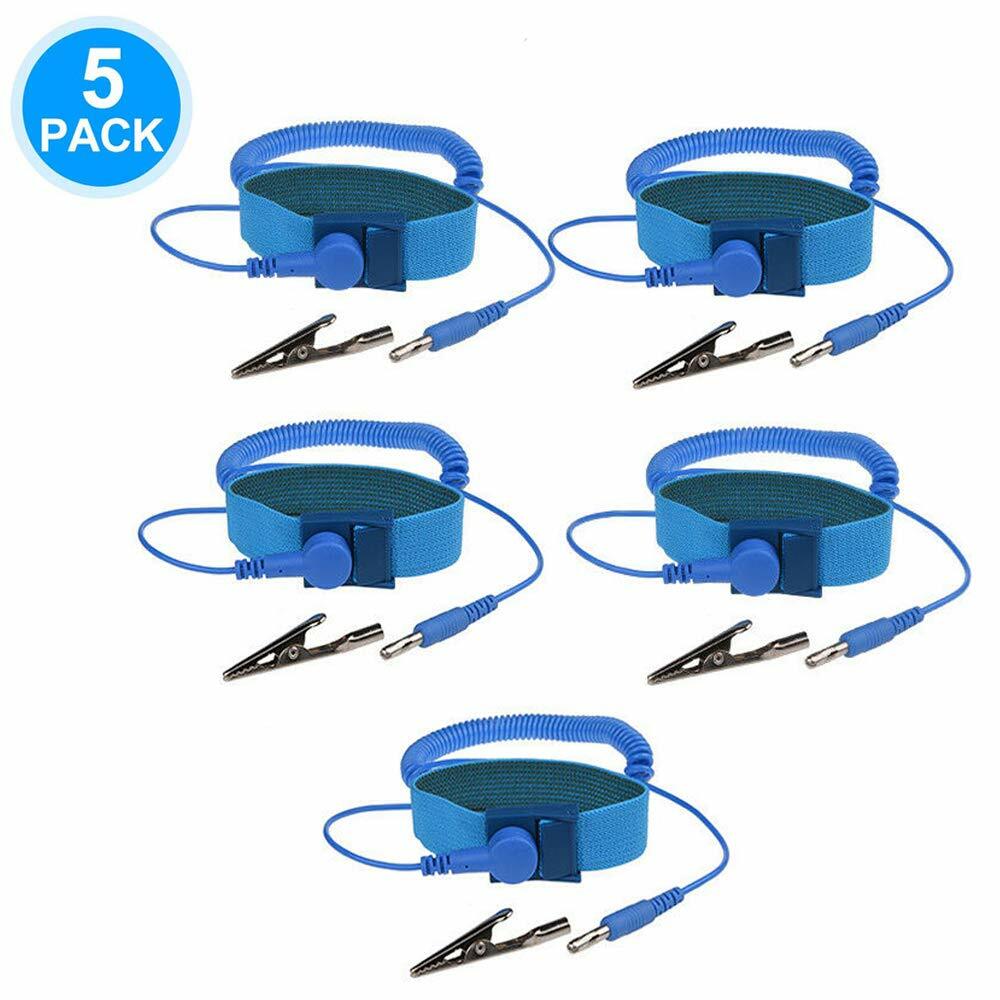 5 x Anti-Static WristBand Strap ESD Grounding Wrist Strap Prevents Static Build 5 x Anti-Static WristBand Strap ESD Grounding Wrist Strap Prevents Static Build