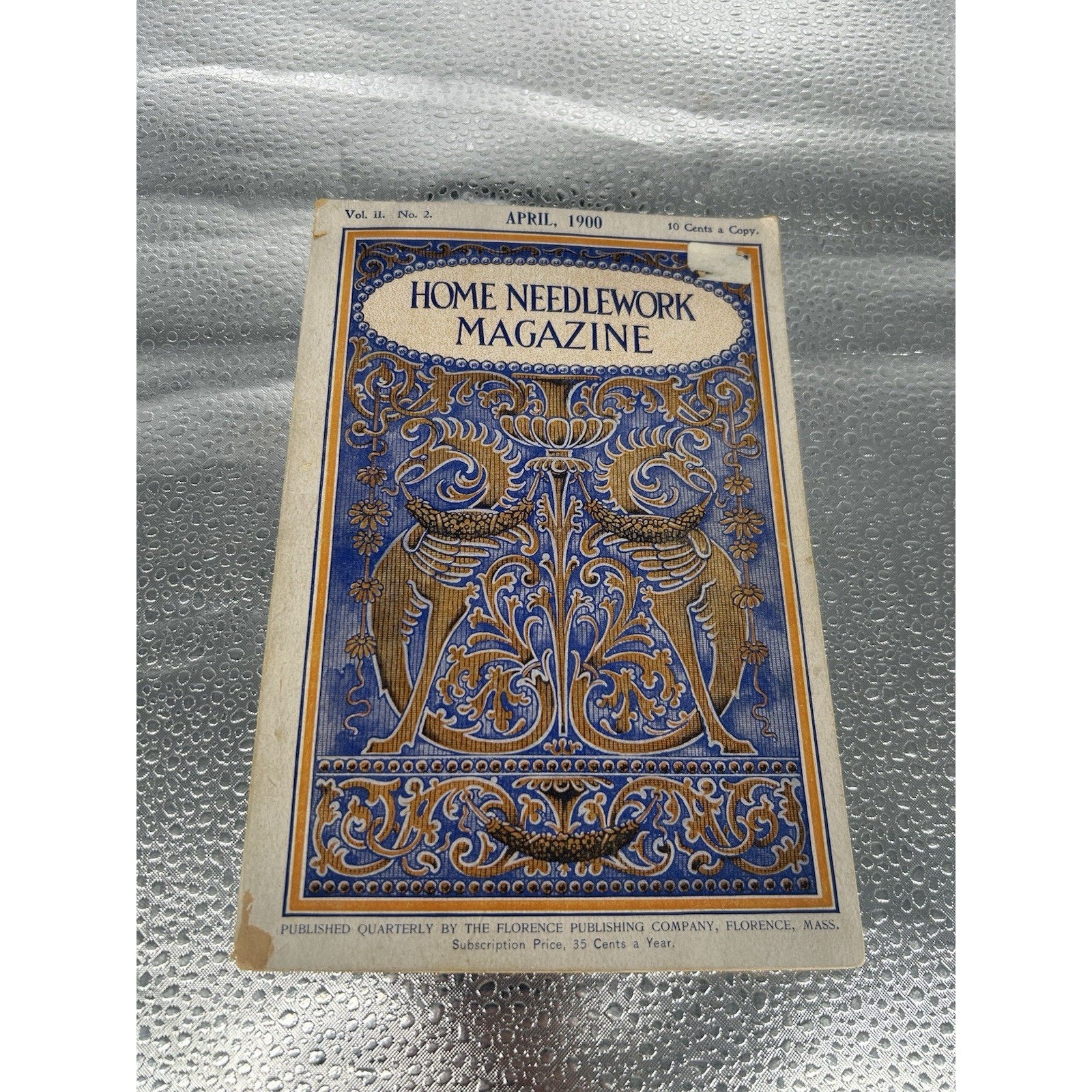 Antique April 1900 Home Needlework Magazine Vol II No 2 Florence Mass