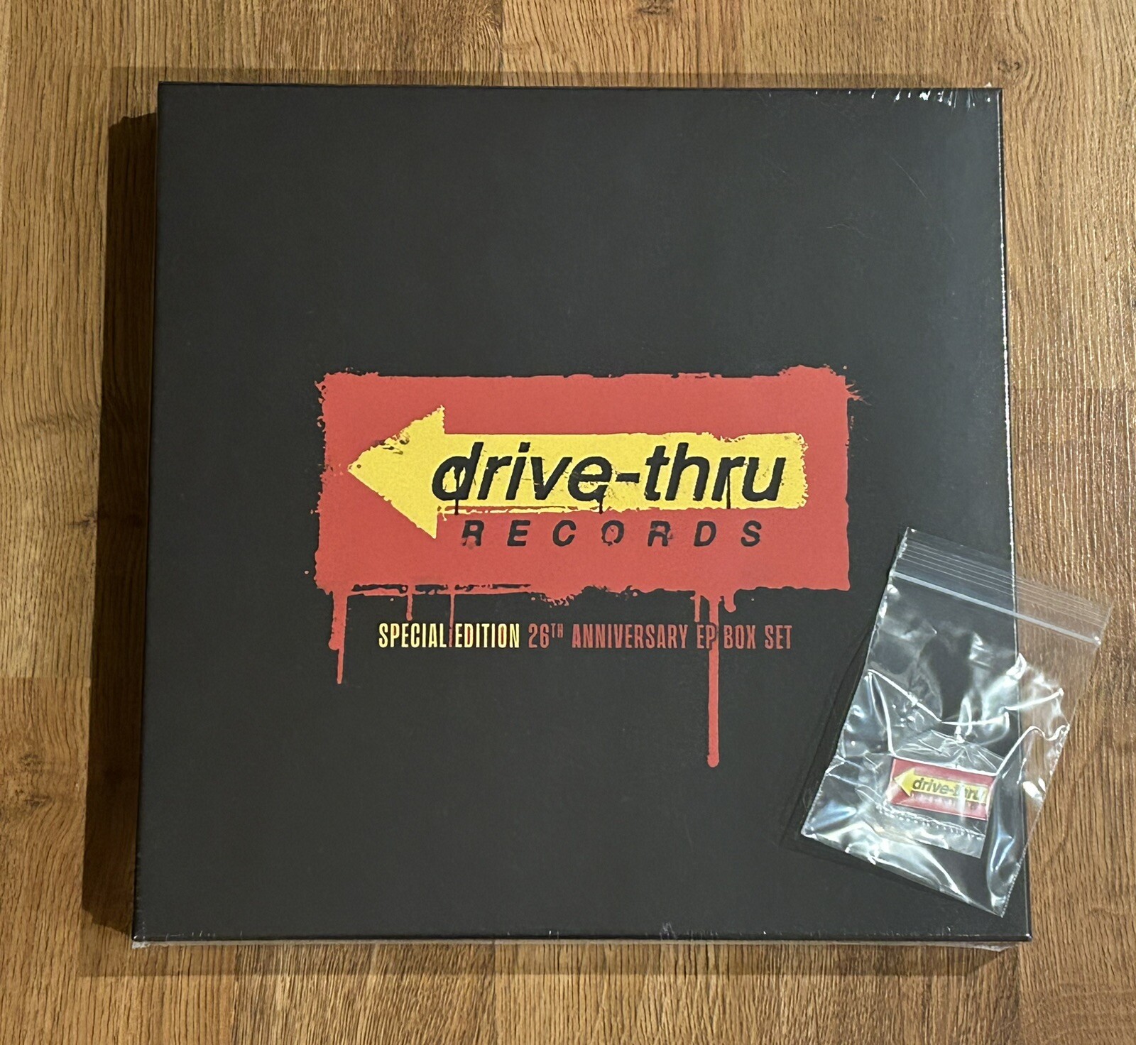 Drive Thru Records 26th Anniversary EP vinyl Box Set x/500 w/pin New Sealed Drive Thru Records 26th Anniversary EP vinyl Box Set x/500 w/pin New Sealed