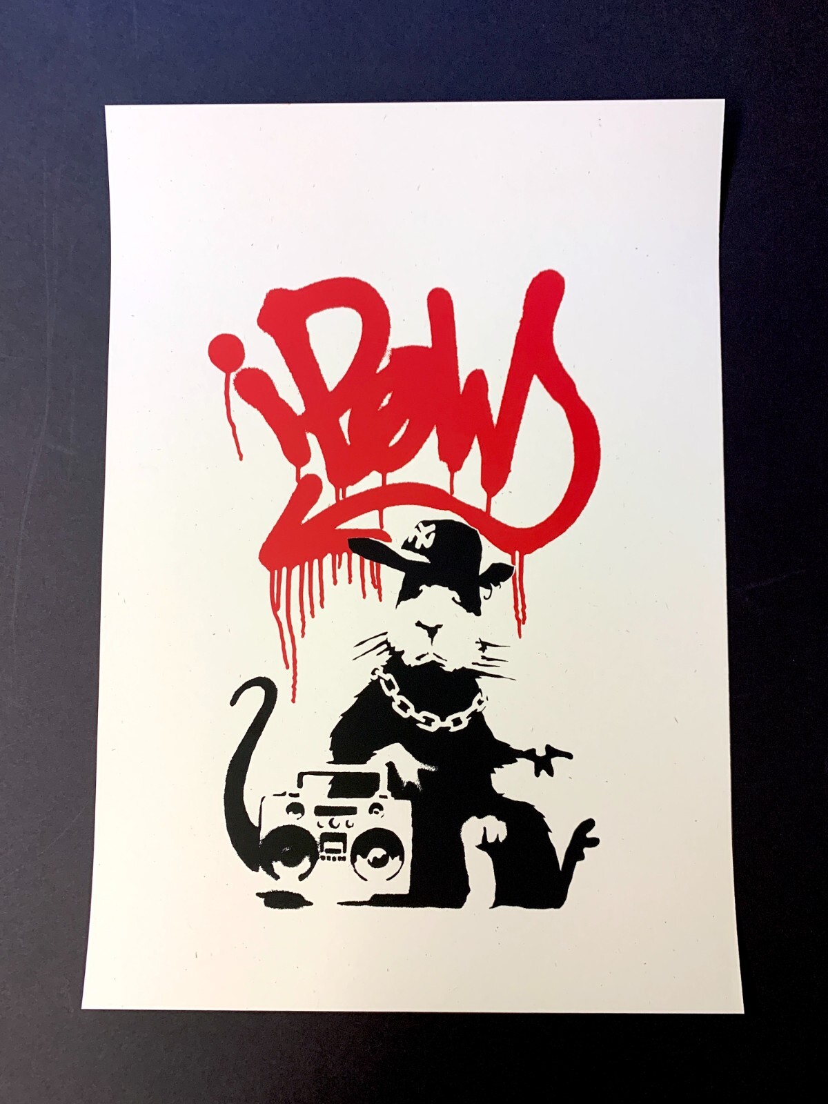 🐀 BANKSY GANGSTA RAT Screen Print #/500 West Country Prince WCP Graffiti Art