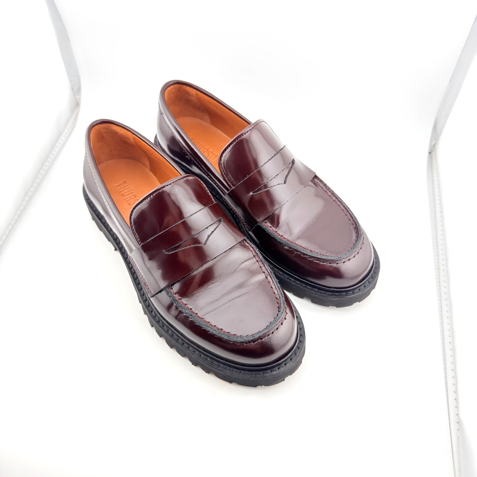 Thursday Everyday Loafer Leather Burgundy Size 6 Womens Classic Sophisticated Thursday Everyday Loafer Leather Burgundy Size 6 Womens Classic Sophisticated
