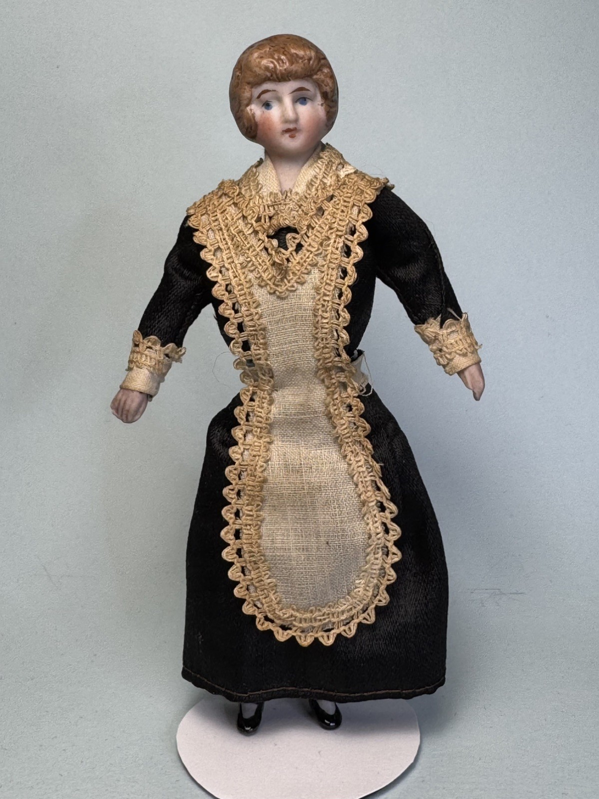 Antique German Dollhouse Doll Maid Miniature Doll House 1900-1920 All Original 