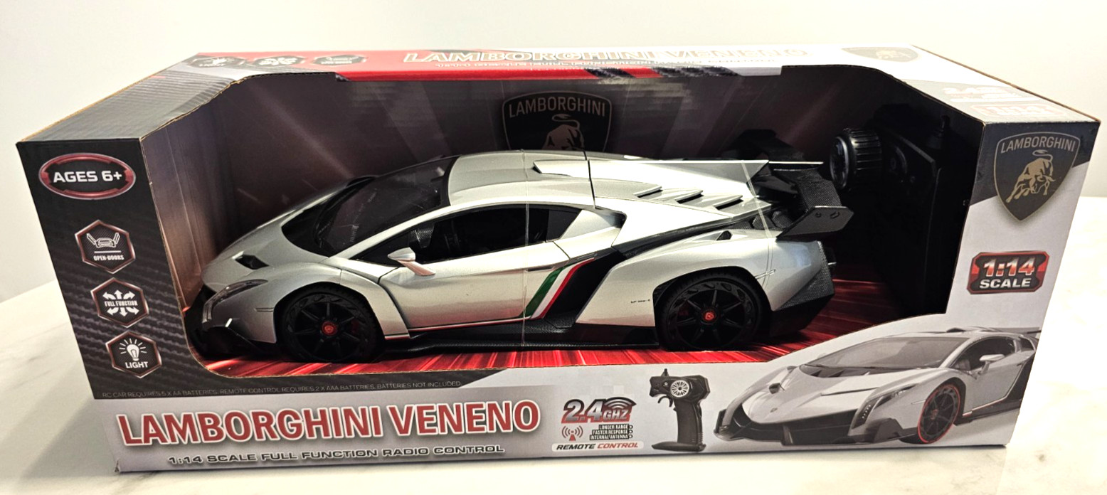 Lamborghini Veneno 1:14 Scale Remote Control, Full Function, Officially Licensed Lamborghini Veneno 1:14 Scale Remote Control, Full Function, Officially Licensed