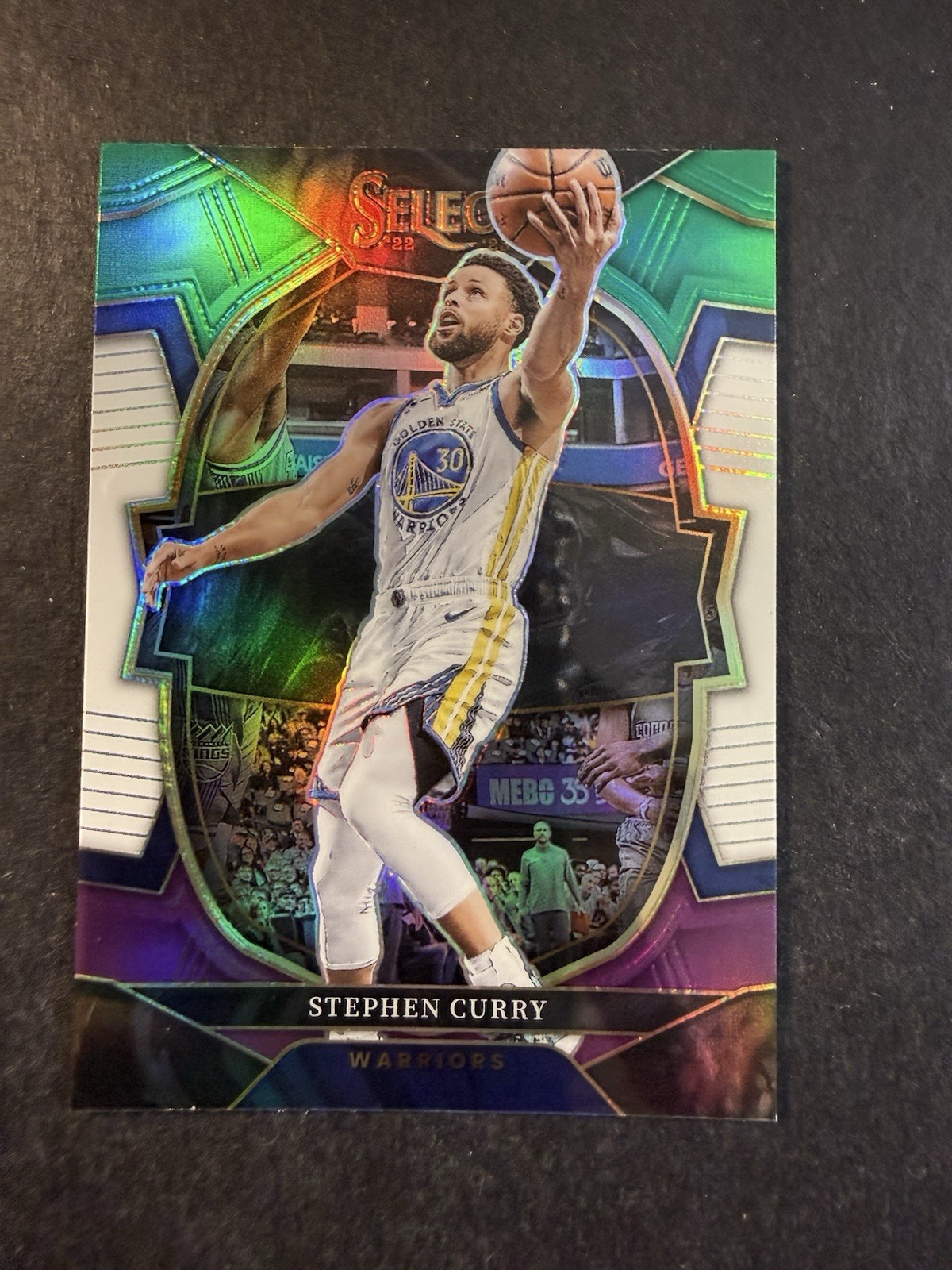 2022-23 Panini Select Concourse Stephen Curry #27 Green White Purple Prizm 2022-23 Panini Select Concourse Stephen Curry #27 Green White Purple Prizm