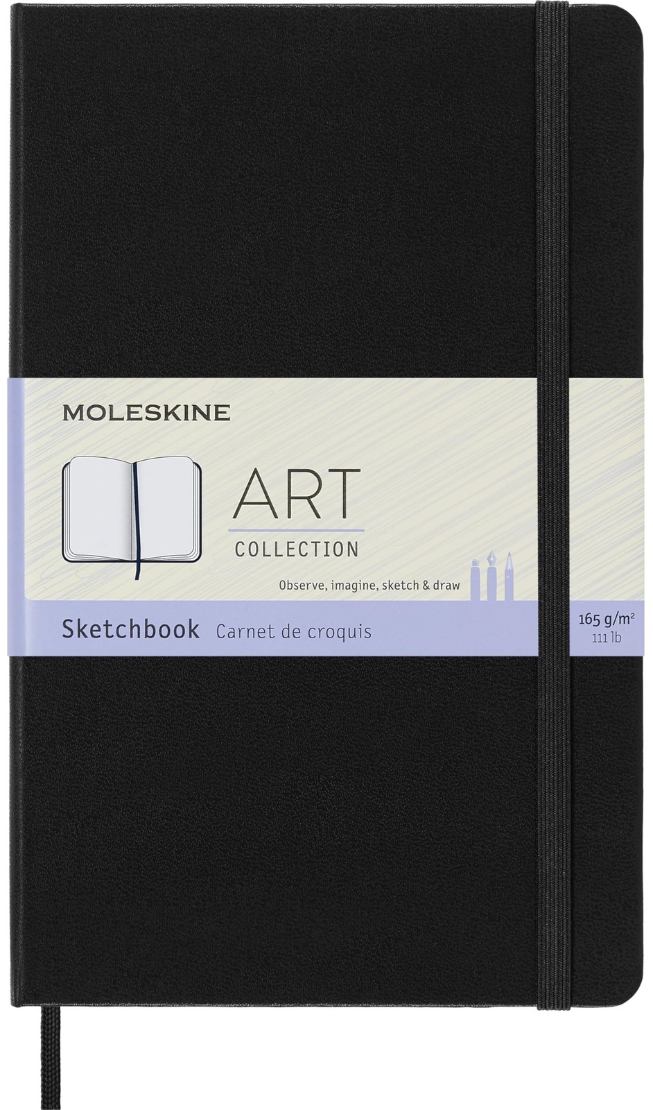 Moleskine Art Plus Sketchbook, Large, Plain, Black, Hard Cover (5 x 8.25) Moleskine Art Plus Sketchbook, Large, Plain, Black, Hard Cover (5 x 8.25)