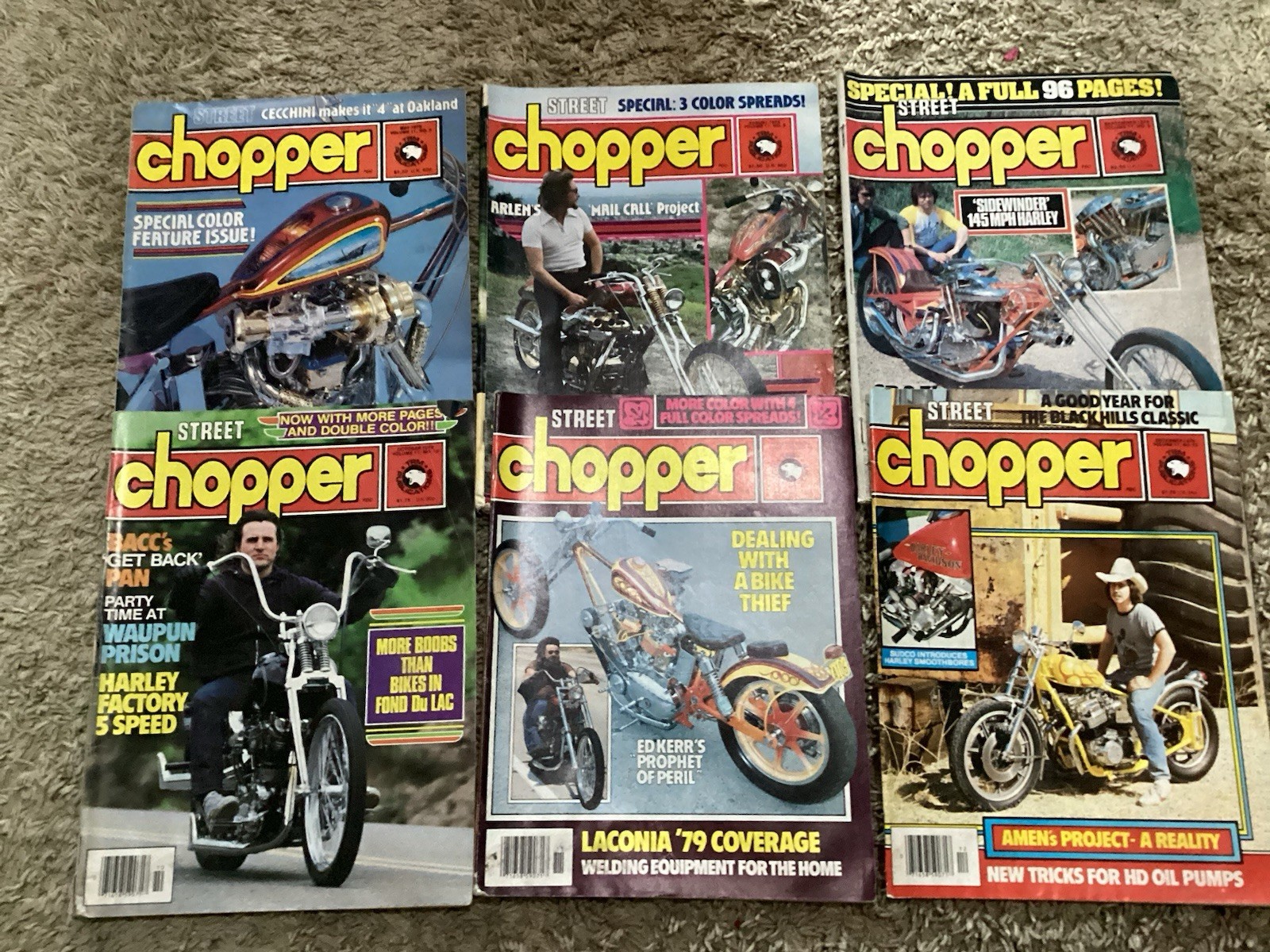 6 Vintage 1979 Street Chopper Motorcycle Magazines