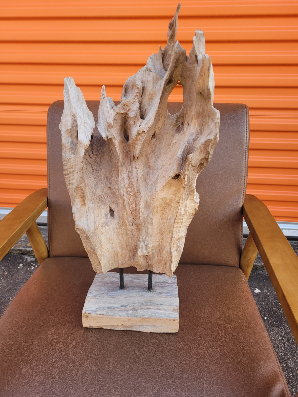 Mid Century Modern MCM WOOD ABSTRACT Sculpture 21\