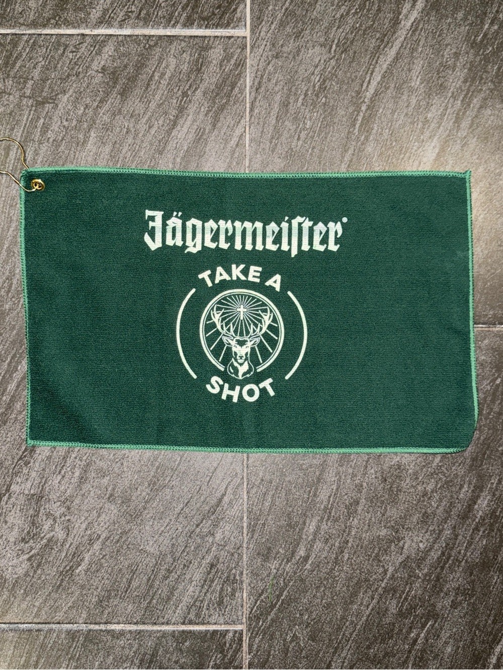 Jagermeister Green Logo Men's Golf Towel