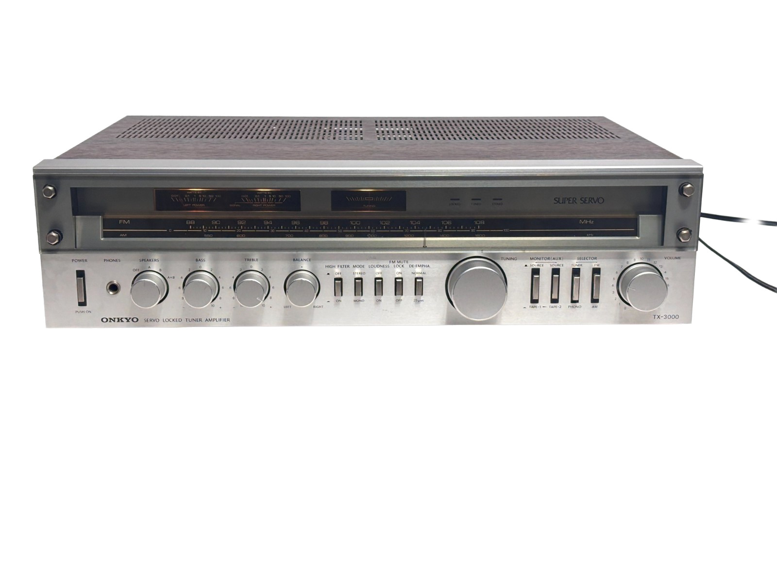 Vintage Onkyo TX-3000 Stereo Receiver Super Servo Woodgrain Tested Working