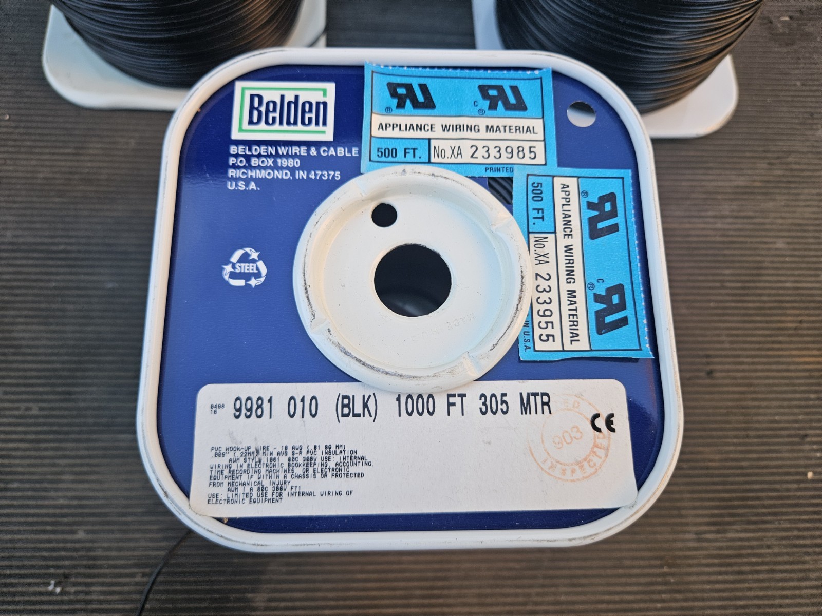 1,000 ft. Belden Wire Black 8521 010 1000 BELDEN WIRE - Black