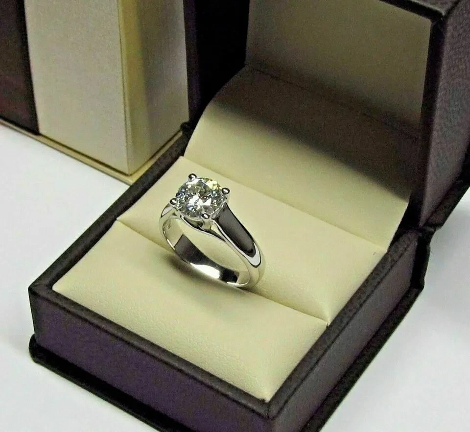 Handmade Halo 3.00 Ct Lab Created Round Cut  in 925 Silver Engagement Gift Ring