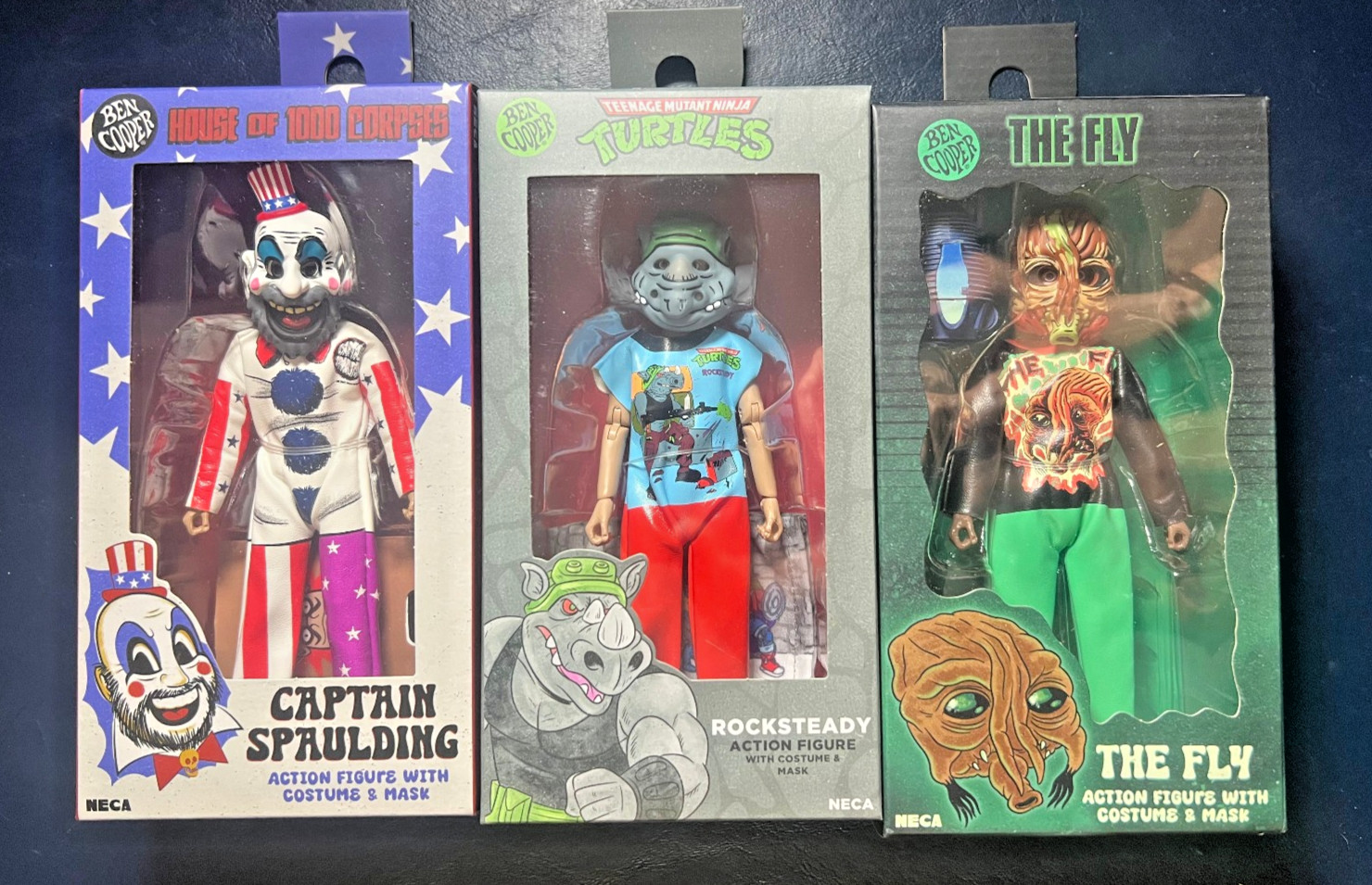 NECA Ben Cooper Costume Kids Lot of 3 Captain Spaudling RockSteady TMNT The Fly