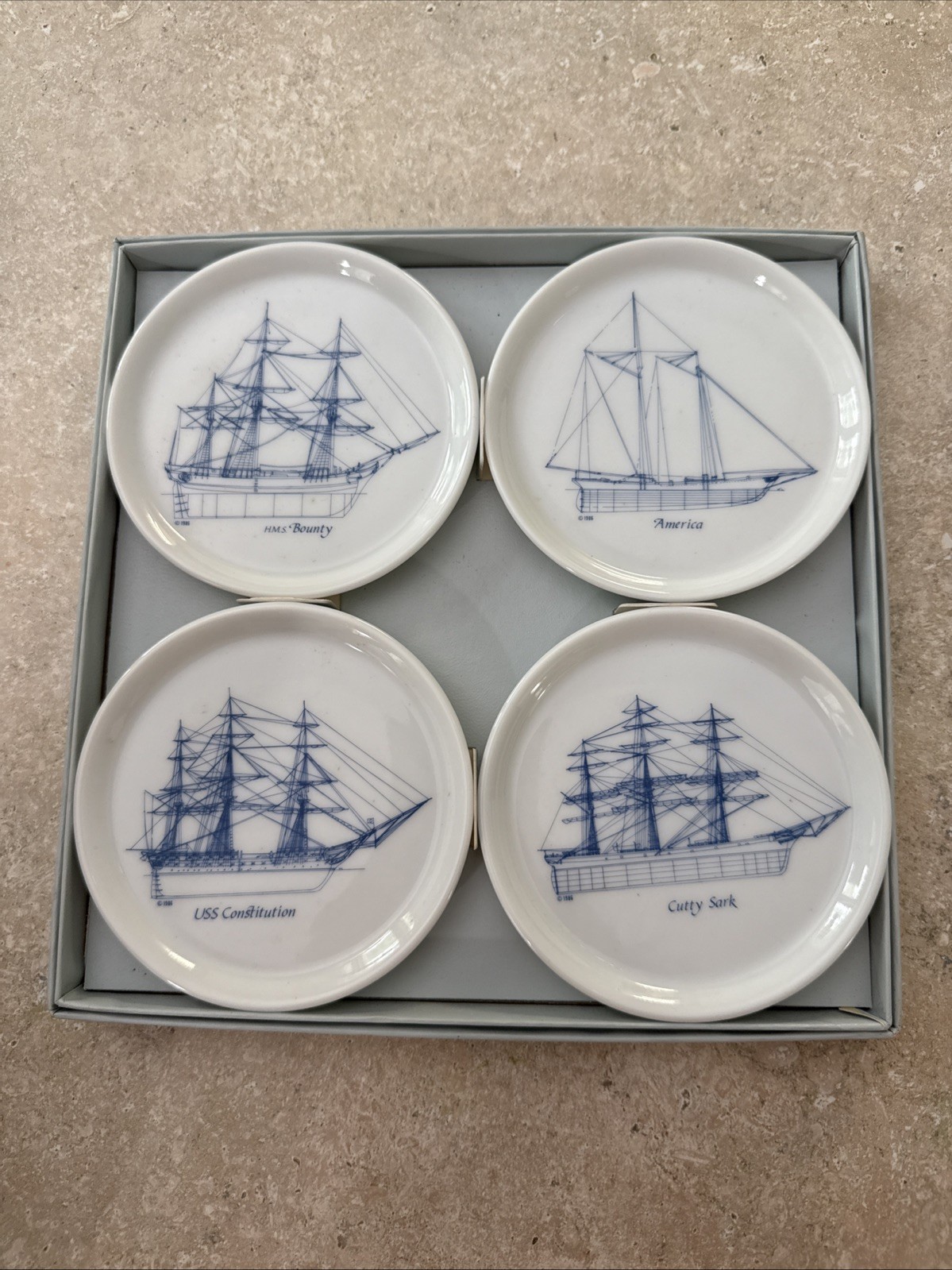 Vintage picadilly West Hms Bounty America Cutty Shark Uss Constitution Coasters Vintage picadilly West Hms Bounty America Cutty Shark Uss Constitution Coasters