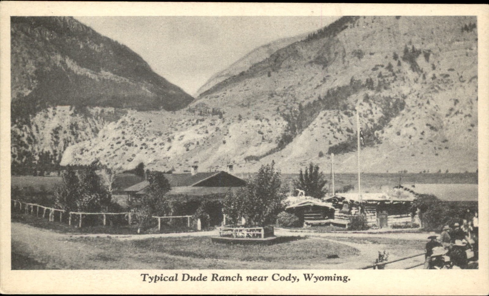 Cody Wyoming WY Dude Ranch c1920s-30s Vintage Postcard
